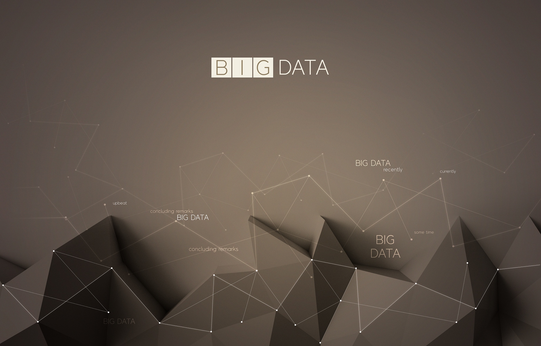 Abstract BIG DATA low-poly graphic with network connections